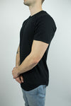 The Glacier Curved Hem T-shirt in Black