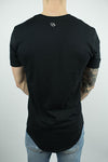 The Glacier Curved Hem T-shirt in Black