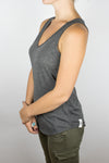 The Women's Flint V-Neck Tank in Dark Grey