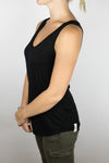 The Women's Flint V-Neck Tank in Black