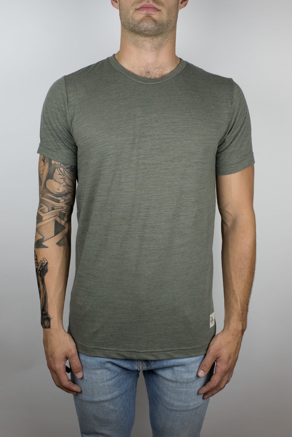 The Trigger Slub Tee in Olive