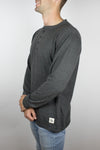 The Ignition Long Sleeve Henley in Heather Grey