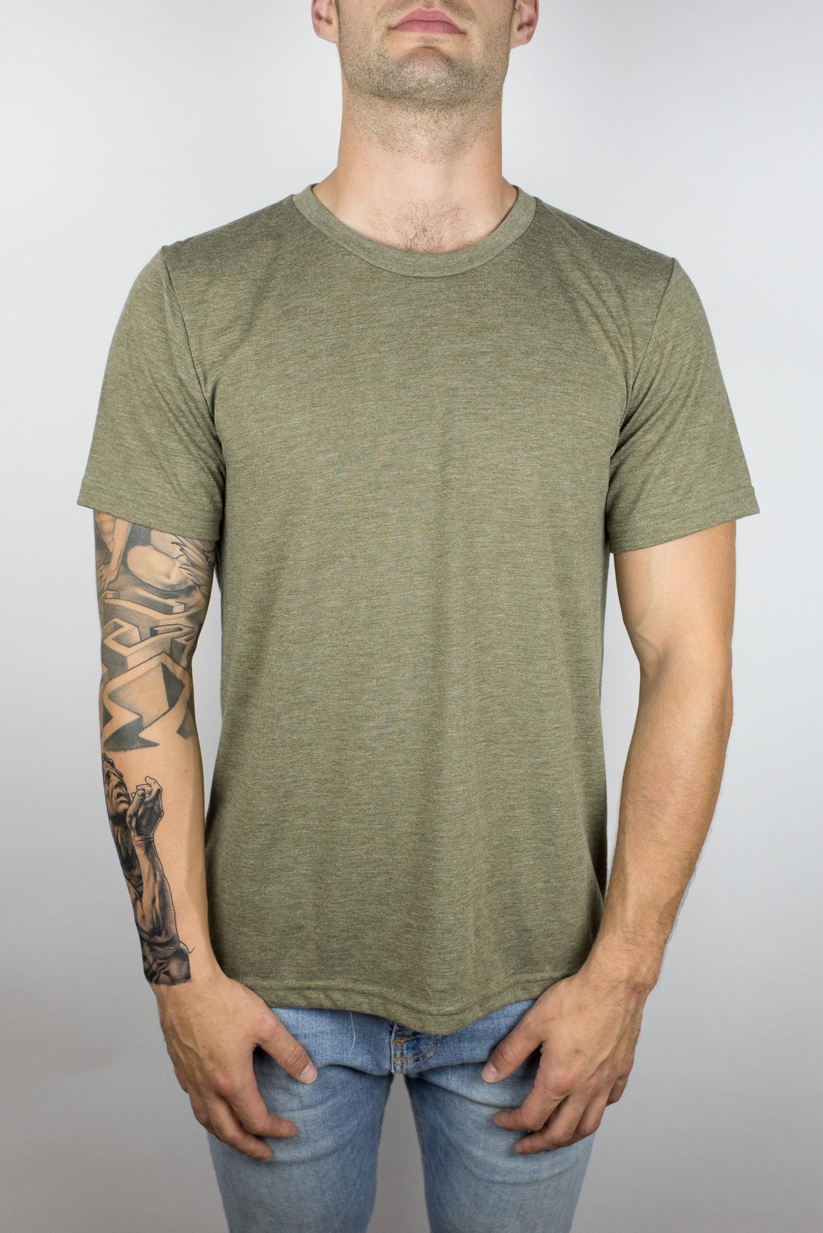 The Steady Burn Tee in Olive